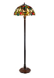 Large 16" Vibrant Fruits Style Stained Glass Tiffany Floor Light