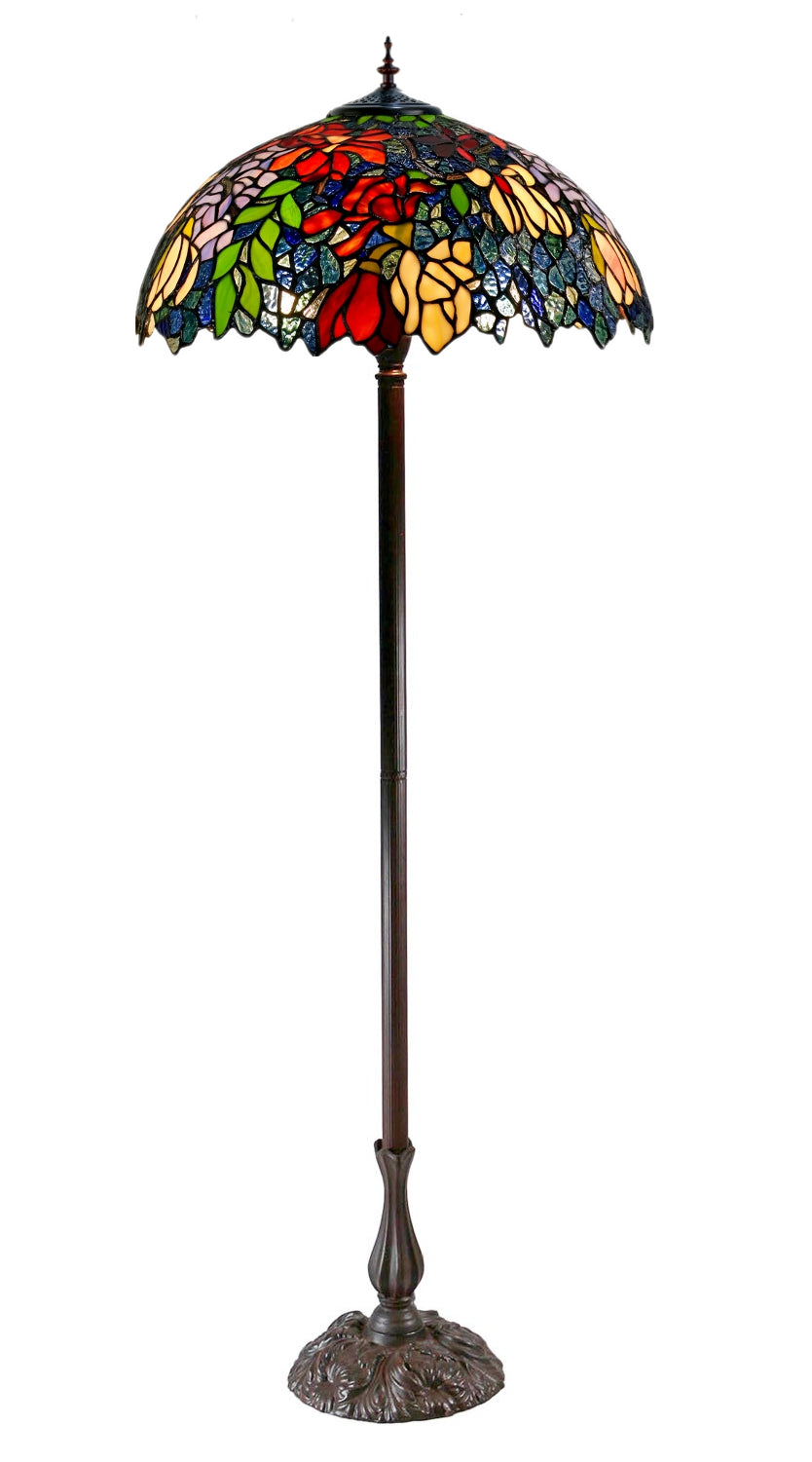 Timeless Collection@18 inches Flaming Trumpet Style Tiffany Floor Lamp