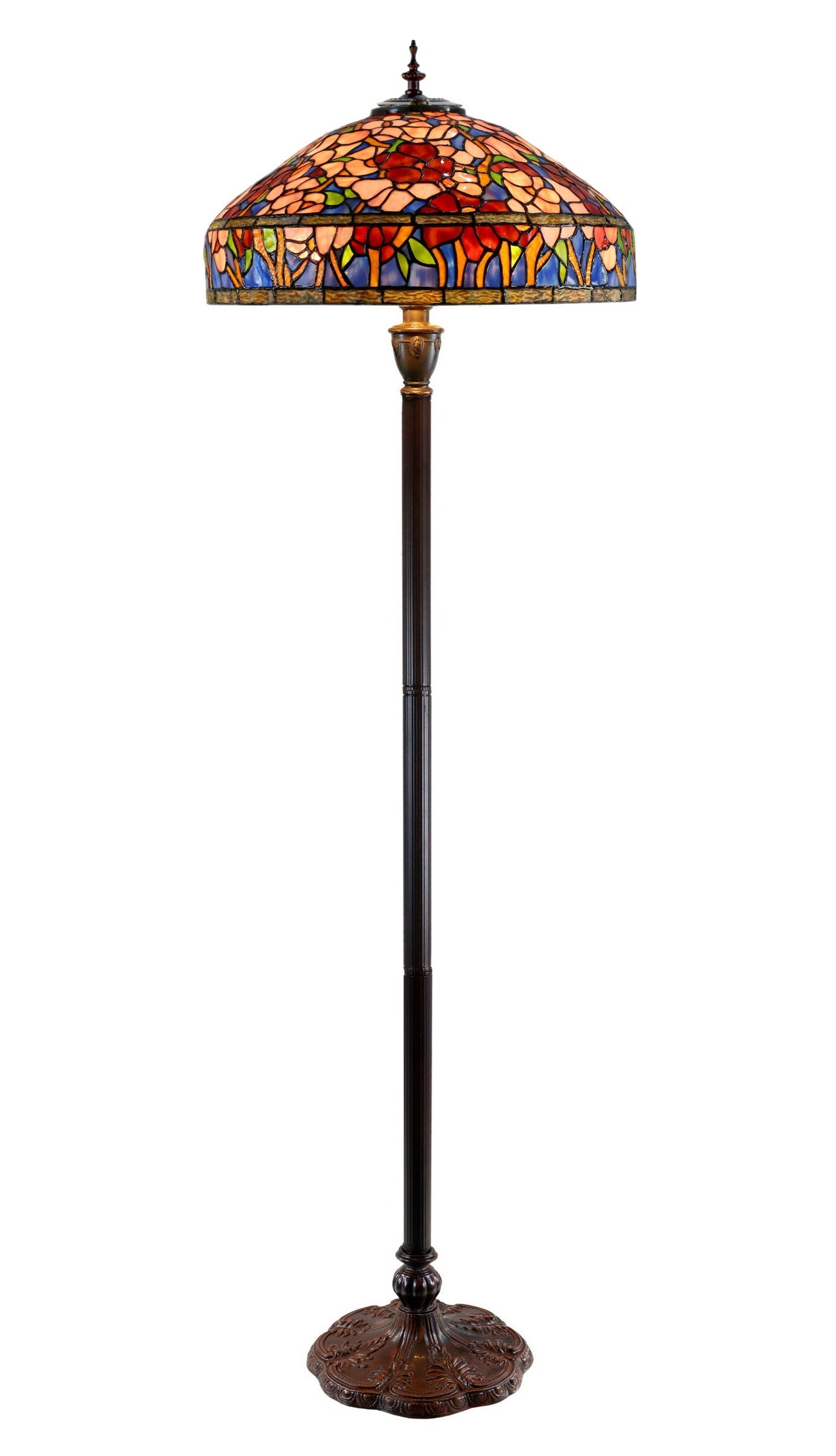 Timeless Collection@ Huge 18 inches Oriental Poppy Style Tiffany Floor  Lamp