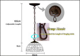 12" White Jewel Carousel Tiffany Stained Glass Shade Downlight Tiffany Pendant Lights