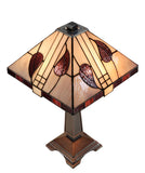 Large Classical Mission Style Leaf Tiffany Table Lamp