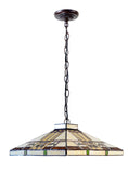 14" Mission Tiffany Style Pendant Light