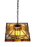 14" Mission Tiffany Style Pendant Light