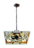 14" Mission Tiffany Style Pendant Light