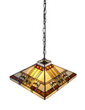 14" Mission Tiffany Style Pendant Light