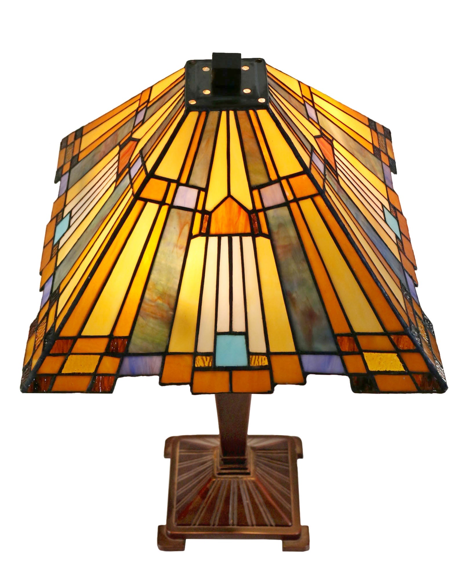 Large Mission Style Inglenook Tiffany Table Lamp