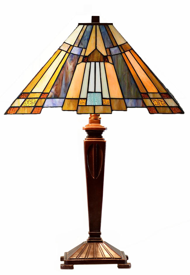 Large Mission Style Inglenook Tiffany Table Lamp