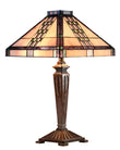 Large Traditional Mission Style  Check pattern Tiffany Table Lamp