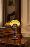Elegant 8" Beige  Baroque Style Tiffany Mini Lamp