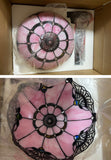 12″ Lavender Pink Jewel Tiffany-Style Bedside Lamp