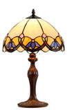 12" Art Nouveau Leadlight Stained Glass Tiffany Bedside Lamp