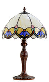 12" Art Nouveau Leadlight Stained Glass Tiffany Bedside Lamp