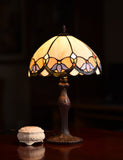 12" Art Nouveau Leadlight Stained Glass Tiffany Bedside Lamp