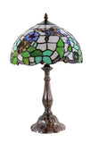 12" Amazing Butterfly Flower Tiffany Tiffany Bedside Lamp