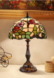 12" Amazing Butterfly Flower Tiffany Tiffany Bedside Lamp