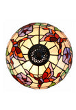 12" Butterfly Flower Stained Glass Tiffany Pendant Light