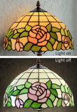 12" Blush Rose Tiffany-Style Bedside Lamp