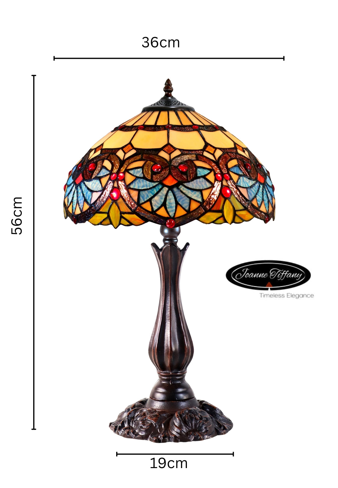 14" Boheme style Style Tiffany Table Lamp