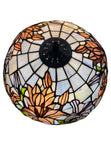 Large 16" Oriental Lily Style Stained Glass Leadlight Tiffany  Table Lamp