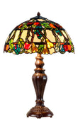 Stunning High Quality 16" Vibrant Fruits Apples Pears Tiffany Table Lamp