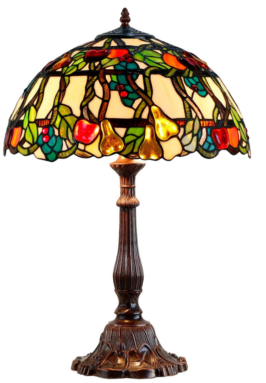 Timeless Collection@16" Fruit Grape Vine Harvest Tiffany Table Lamp