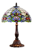 Large 16" Victorian Style Stained Glass Tiffany Table Lamp