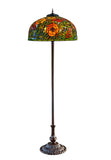 Limited Edition Grand 20" The Iconic Oriental Poppy Stained Glass Floor Lamp