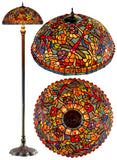 Limited Edition Grand 20"  Autumn Dragonfly Tiffany Floor Lamp