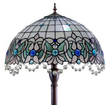 Huge 20" Ocean Blue Jewels Tiffany Floor Lamp