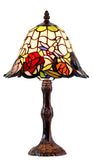 10" Carnation Tiffany Dragonfly Accent Table Lamp, Antique Bronze