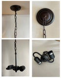 Large 16" Waratah Style Tiffany Stained Glass Pendant Light