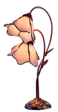 Double Lamp shade Flower Pink Water Lily Style Tiffany Table Lamp