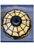 10“ Red Rose Tiffany Style Table Lamp – Handcrafted Stained Glass