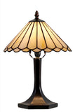 11"  Geometric Tiffany Style Stained Glass Table Lamp*Beige