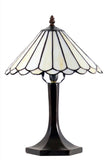 11"  Geometric Tiffany Style Stained Glass Table Lamp*Beige