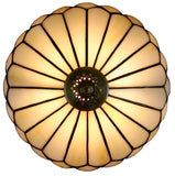 11"  Geometric Tiffany Style Stained Glass Table Lamp*Beige