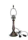 12" Art Nouveau Floral Stained Glass Tiffany Bedside Lamp