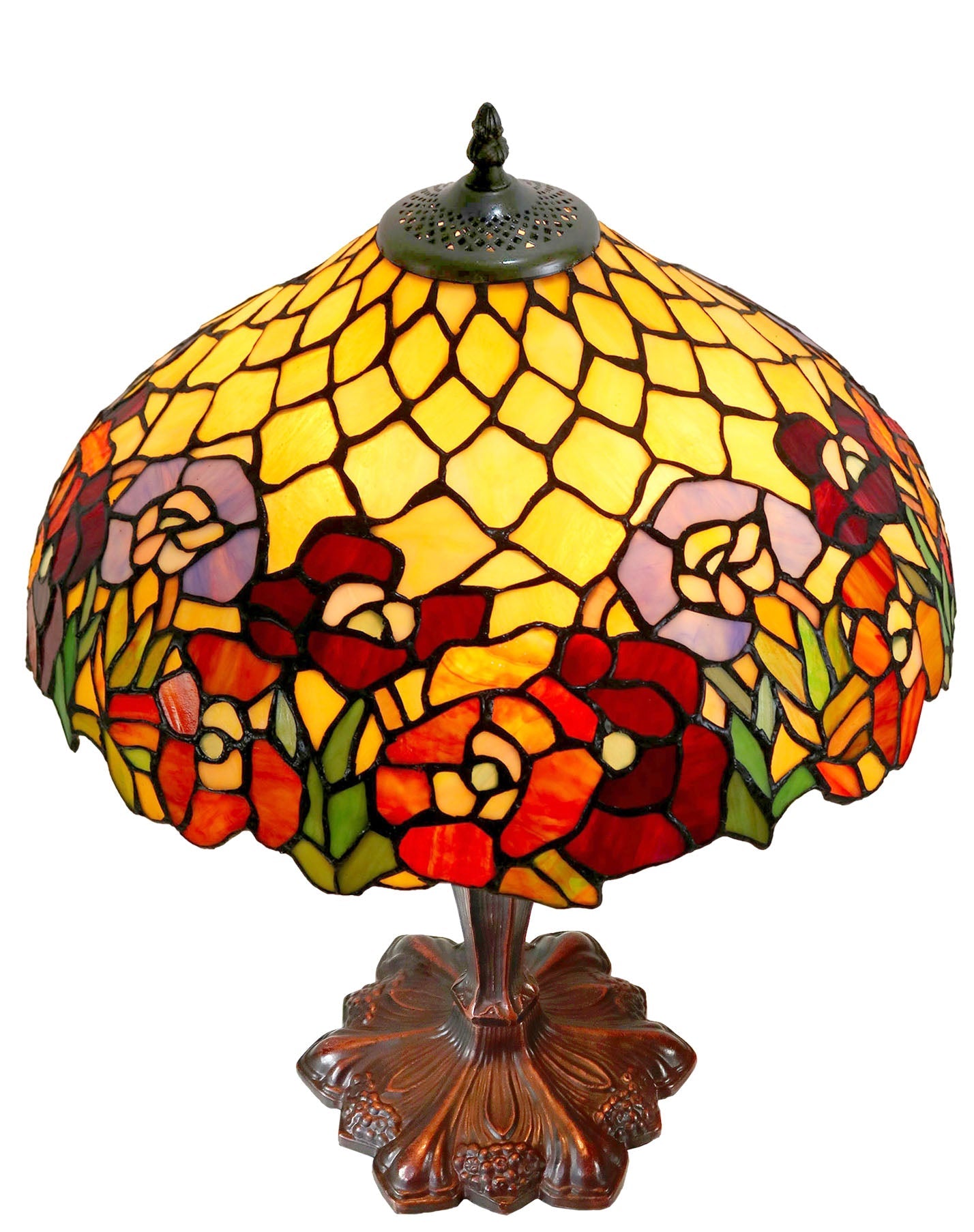 16" Tiffany Style Peony Table Lamp