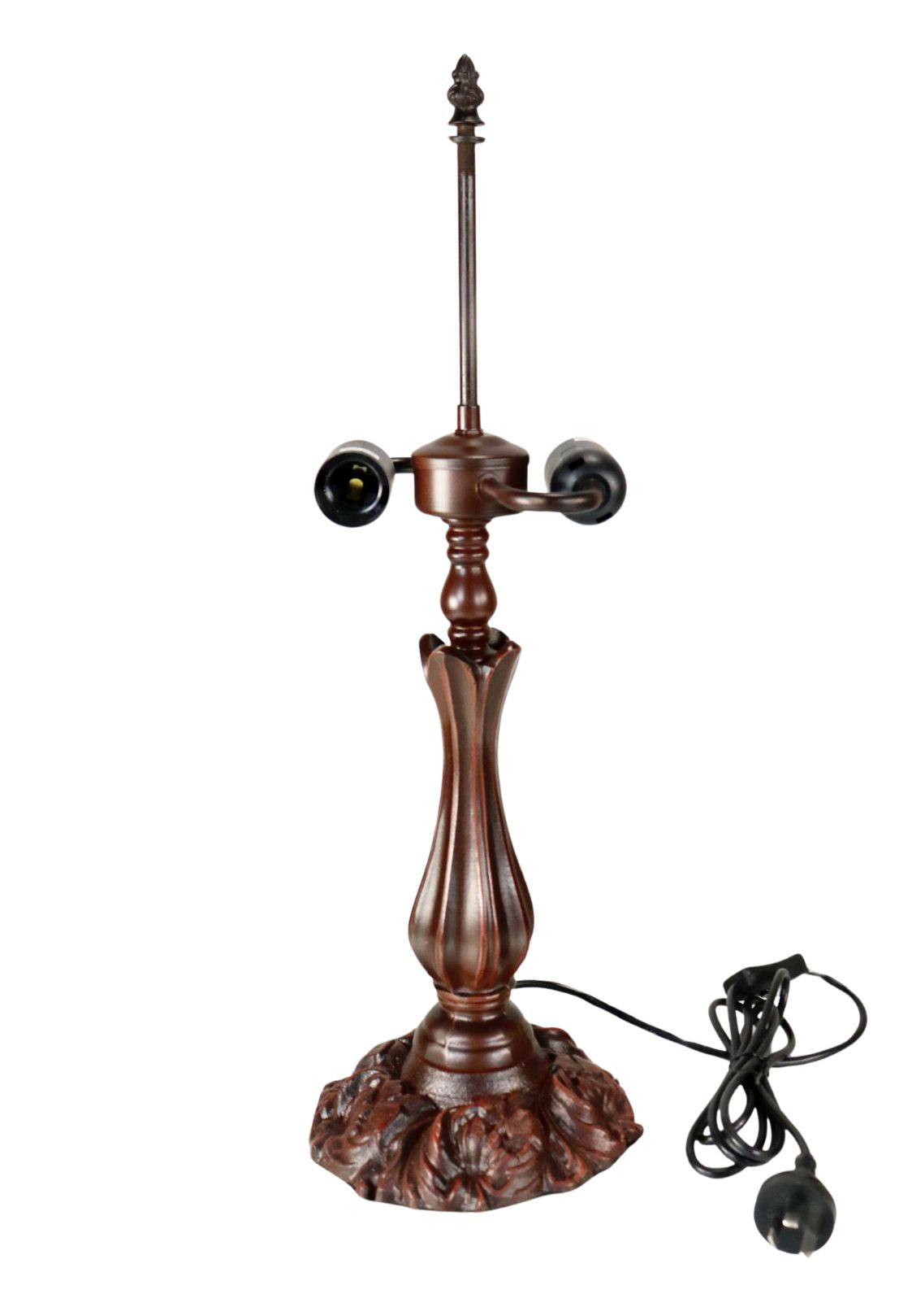 16" Large Victorian Ribbon Tiffany Table Lamp Country and Rustic Style Iron base