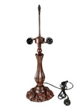 16" Large Victorian Ribbon Tiffany Table Lamp Country and Rustic Style Iron base