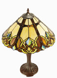 Large 16" Tiffany-style Tuscany Sunset Stained Glass 23-inches High Table Lamp