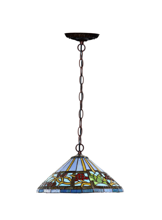 16" Red Fruit Berry Bean Tiffany  Pendant Light