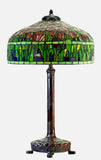 Limited Edition@18" Tiffany Red Tulip Stained Glass Table Lamp