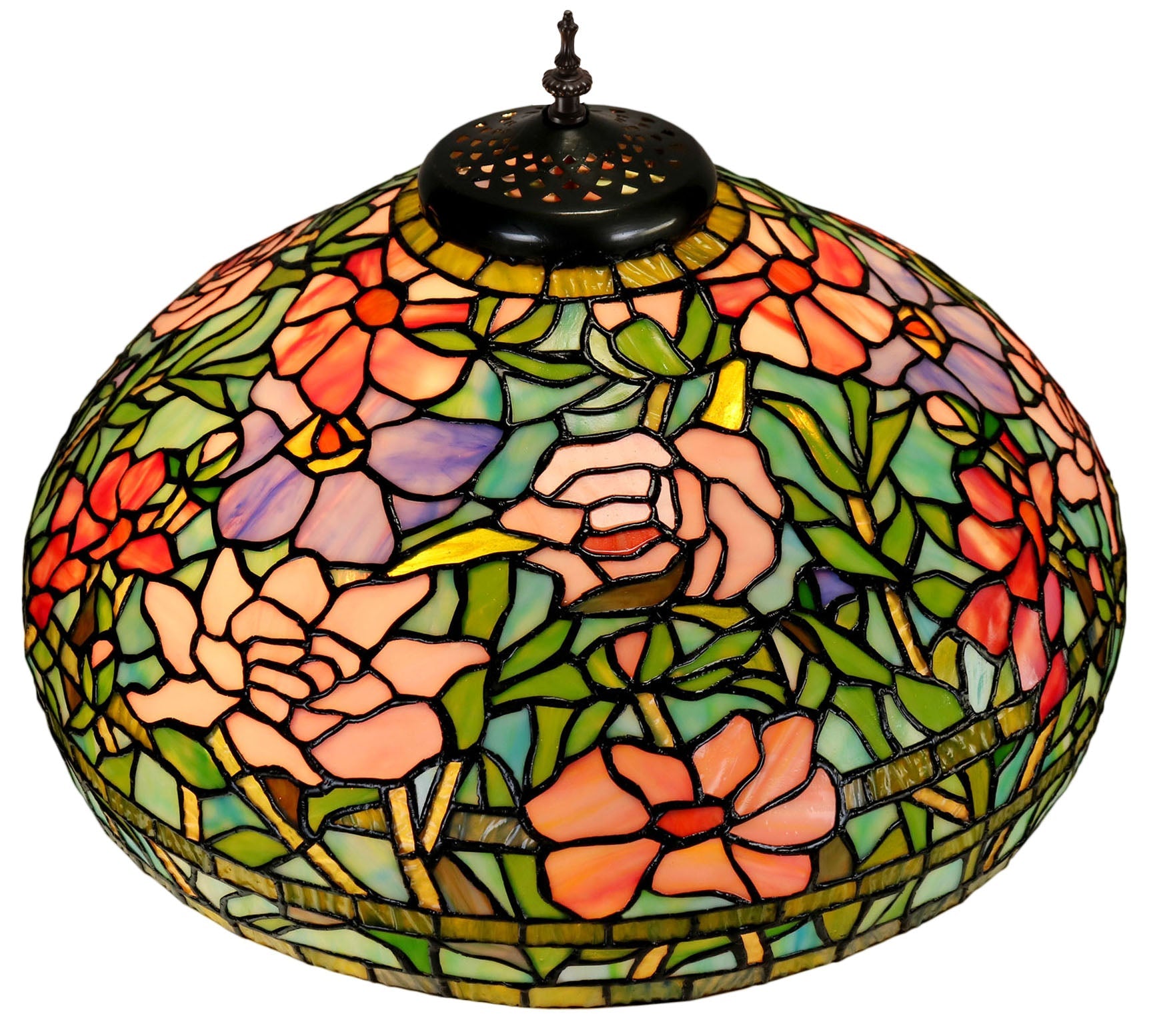 Timeless Collectio@ Large 18 inches Peony Style Tiffany Pendant Light