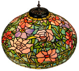 Timeless Collectio@ Large 18 inches Peony Style Tiffany Pendant Light