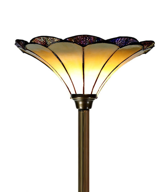 14"  Florence Style Tiffany Floor Torchiere Lamp