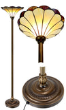 14"  Florence Style Tiffany Floor Torchiere Lamp