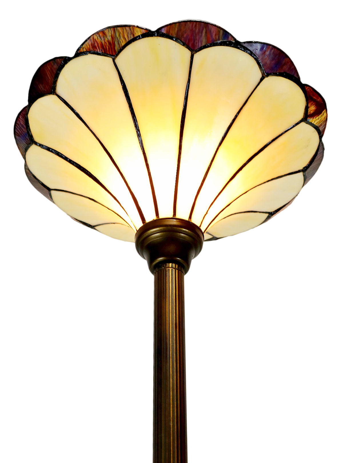 14"  Florence Style Tiffany Floor Torchiere Lamp