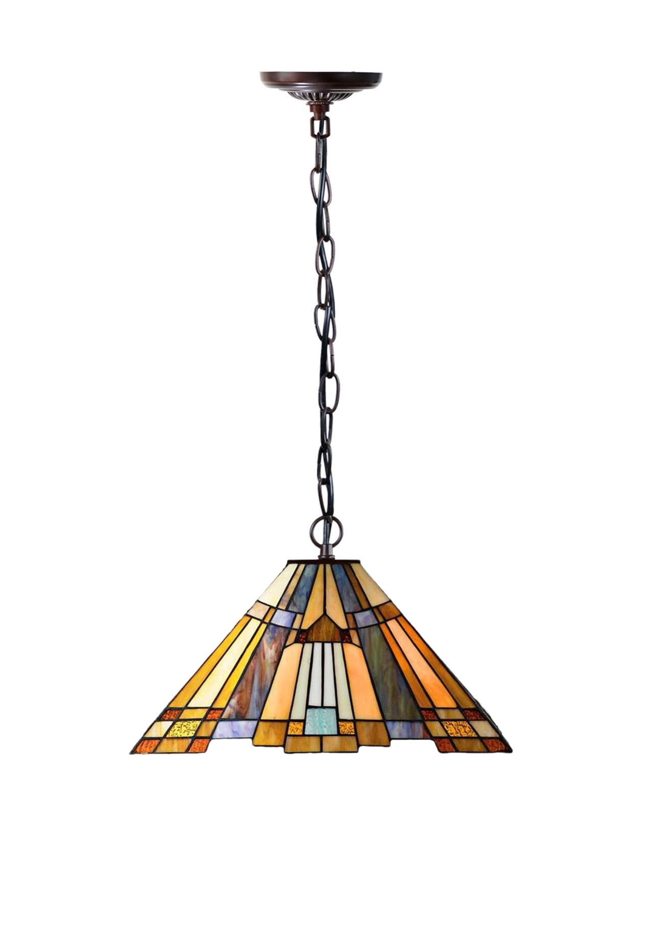 Large Mission Tiffany Style Inglenook Pendant Light