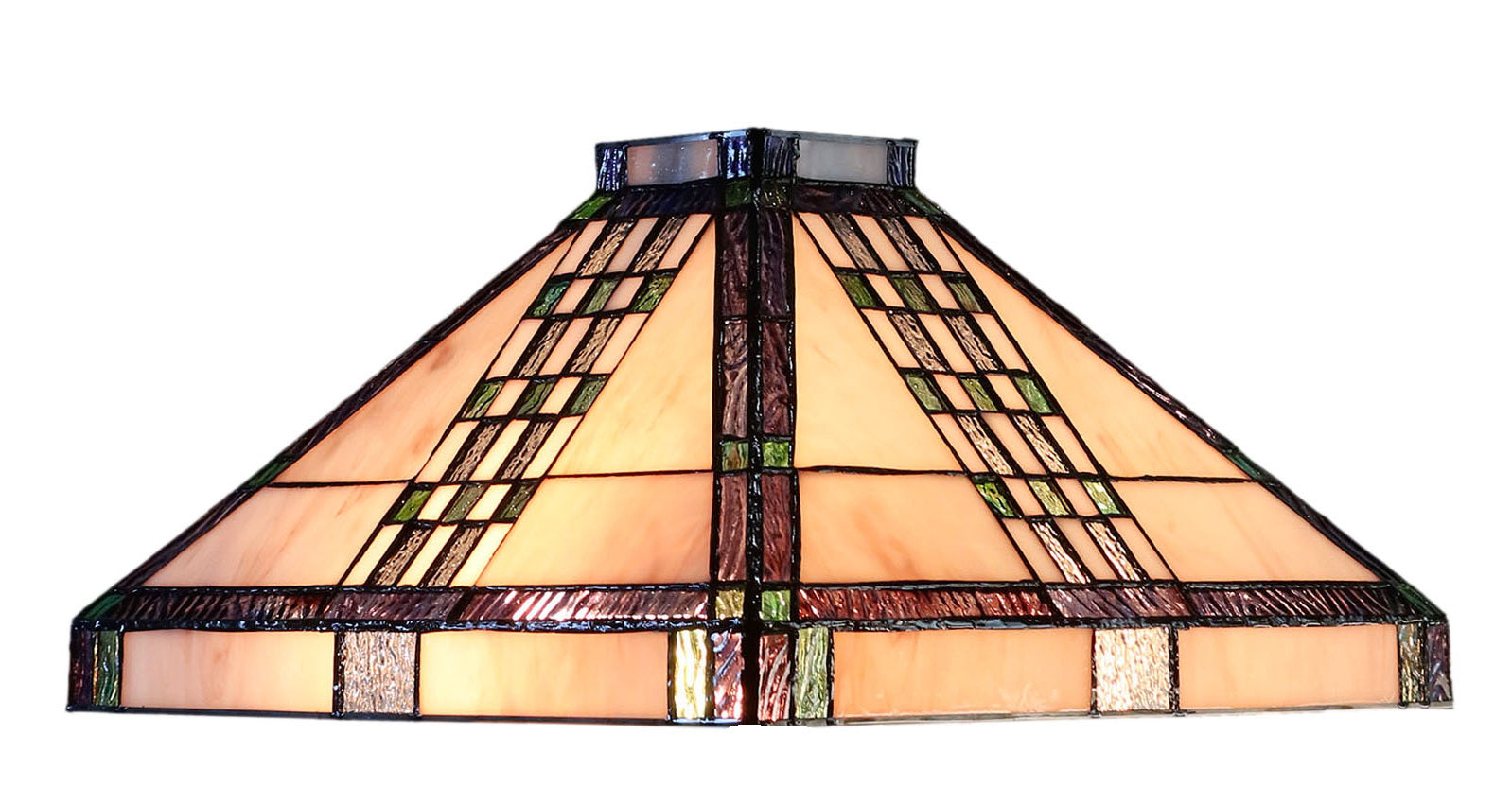 Large Mission Tiffany Style Check Pattern Pendant Light